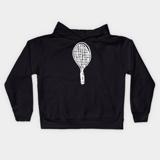 Tennis Racket Doodle White Kids Hoodie